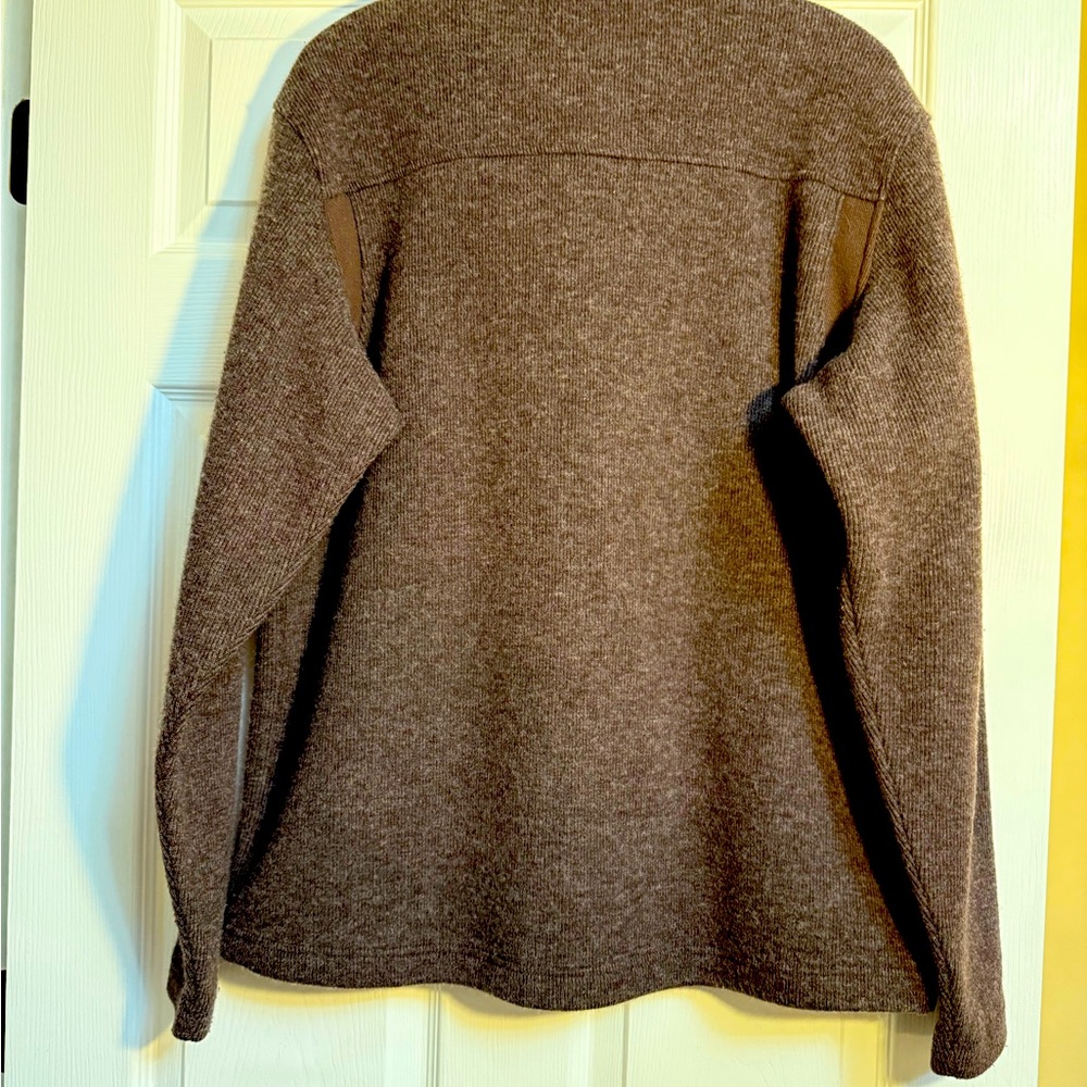 Cozy Brown Wool-Blend Sweater with Textured Knit